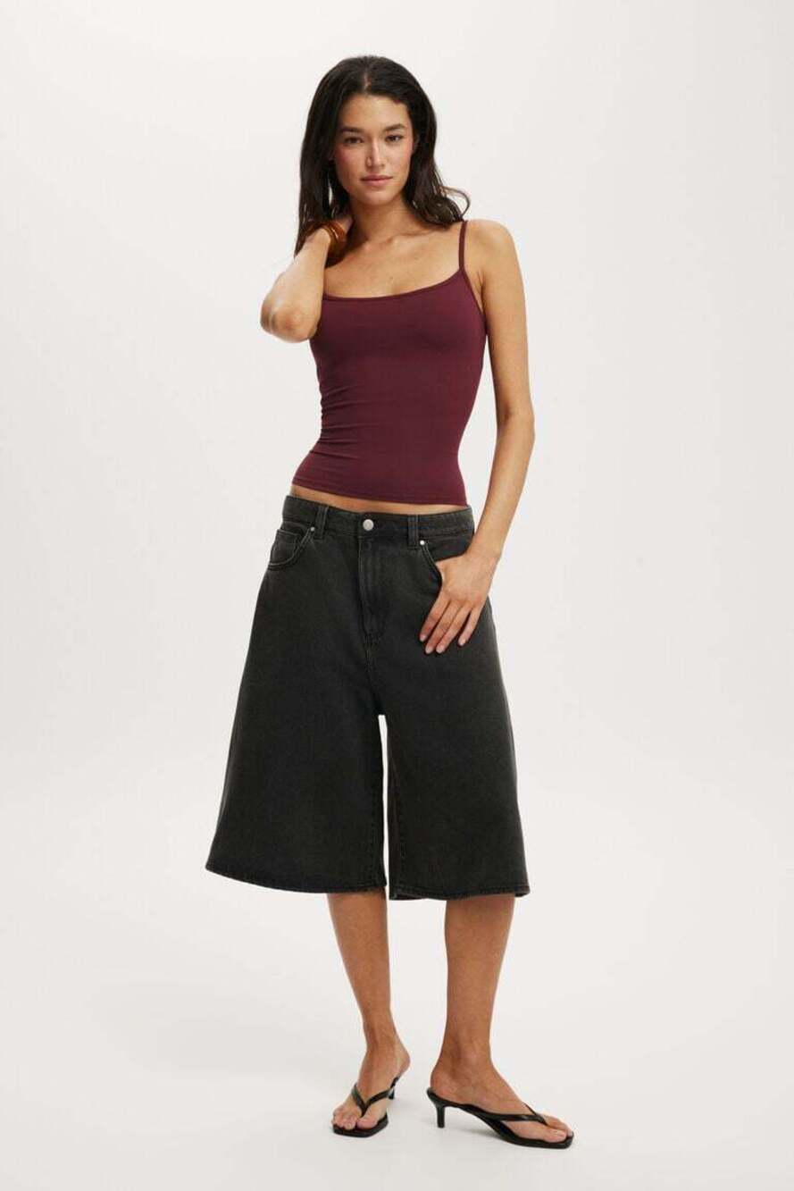 NWT Cotton On Wide Leg Lyocell Shorts Black
